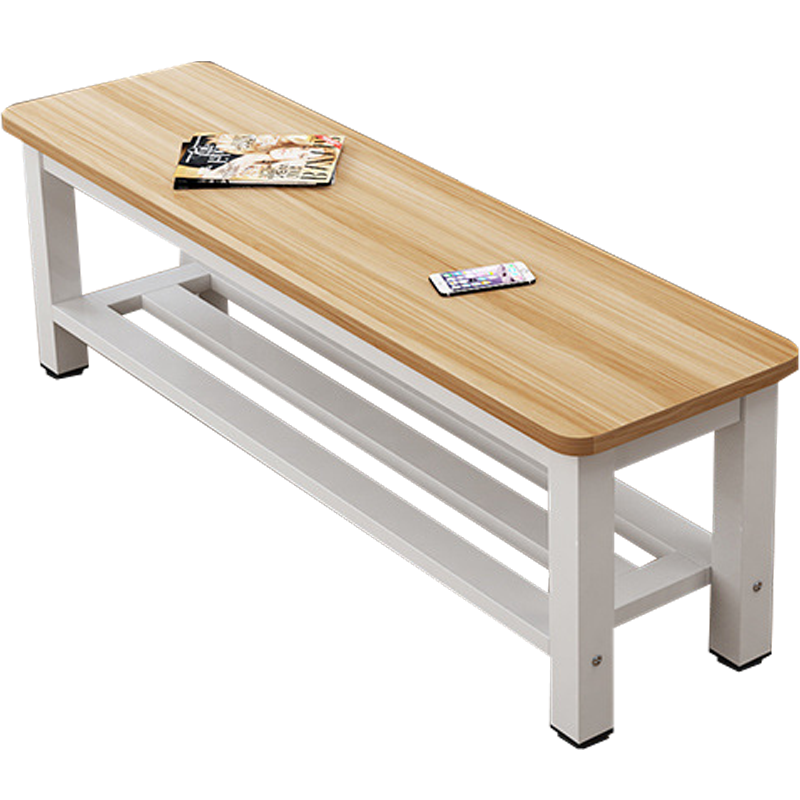 锦北 钢木长条凳商场木凳浴室凳换鞋凳更衣室板凳坐凳 双层1.2米长