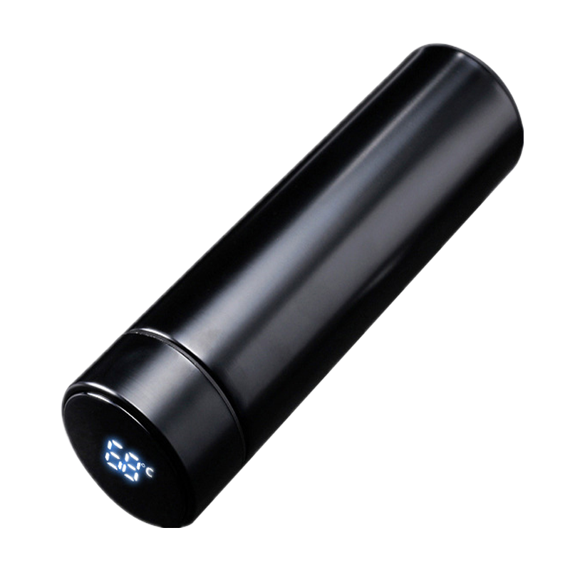 智能温显保温杯大容量便携水杯 黑色 个