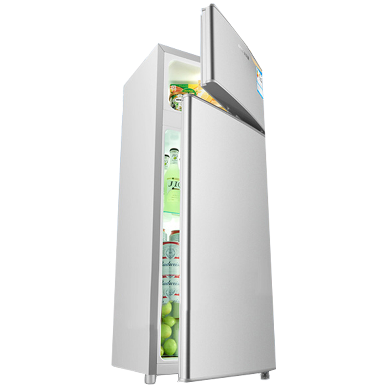 奥克斯(AUX)66L/128升冰箱家用双开门大容量出租房小型电冰箱一级节能 128K153L银色双门一级能效 节能省电