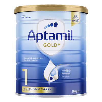 有效期到27年2月-Aptamil 澳洲爱他美 金装版 1段 婴幼儿配方奶粉 (0-6个月) 900g