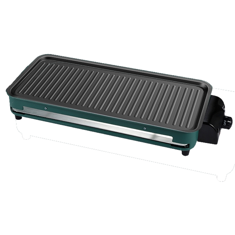 邦可臣双层电烧烤炉韩式家用烤盘烤肉机室内铁板烧烤肉功能_大号单层套餐七