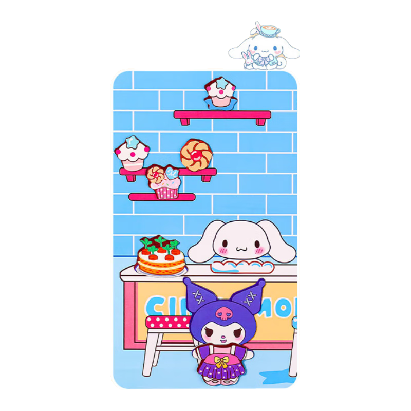 磁力安静书新款女孩磁铁免裁剪儿童手工diy玩具磁吸贴换装