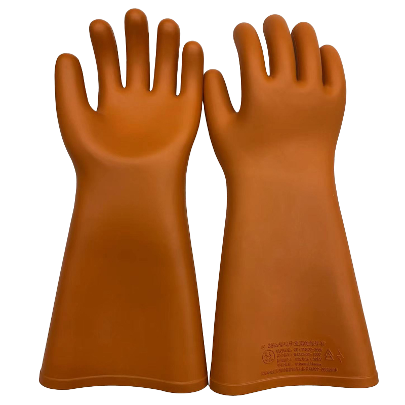 天天平安橡胶绝缘手套舒适型耐压手套 带电作业用手套 绝缘手套 35KV /双