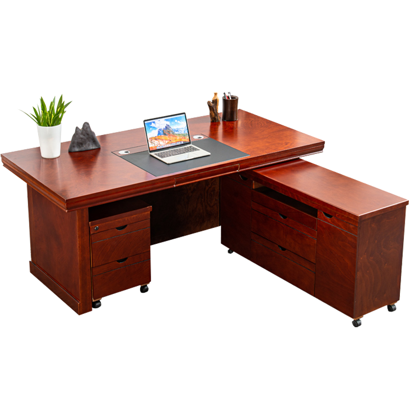 晋舰 老板桌油漆大班台贴木皮办公桌主管经理桌电脑总裁桌 1.6m班台