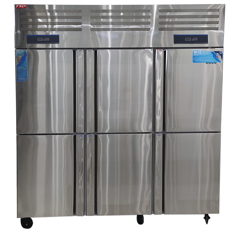 芙伦特六门冰箱商用厨房大容量冰柜食堂餐饮酒店后厨双温冷藏冷冻保鲜柜直冷六门冷冻冰箱 FLT-LMLD1420-ZL