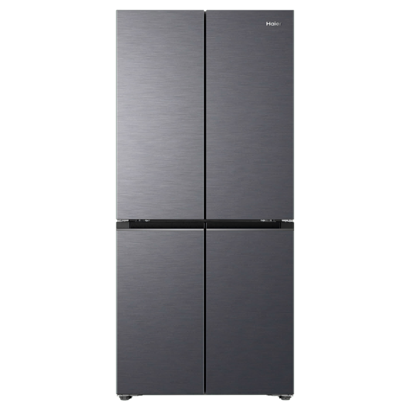 海尔(Haier)十字对开门冰箱418L容量超薄零嵌 一级变频黑金净化风冷无霜 BCD-418WGHTDB9S9U1