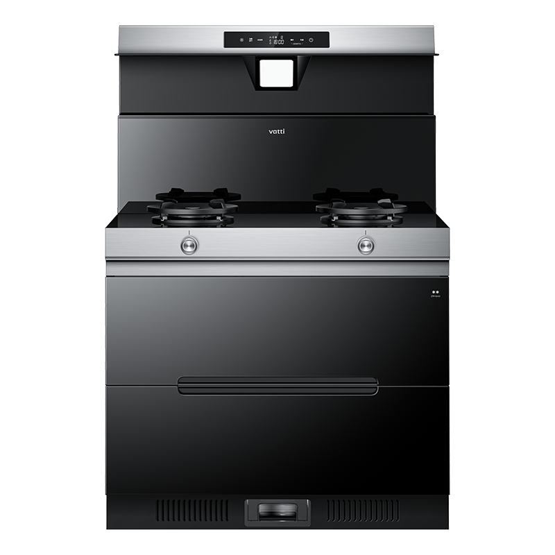 华帝(vatti) 集成灶JJZT-PJ150G/天然气12T大吸力20m立方 5.0KW猛火灶110L分层二星消毒柜