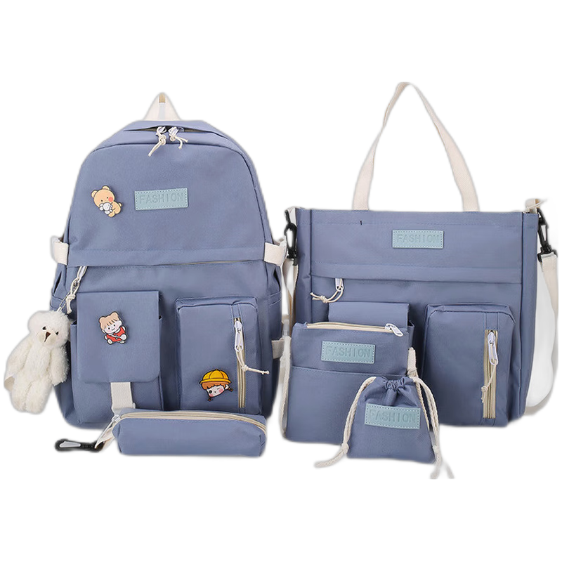 索修尔时尚撞色背包五件套yy2372(个)