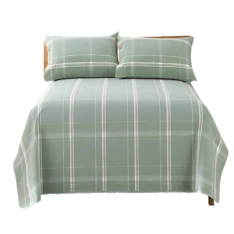 知布家抗菌粗布双人床单200*230cm条