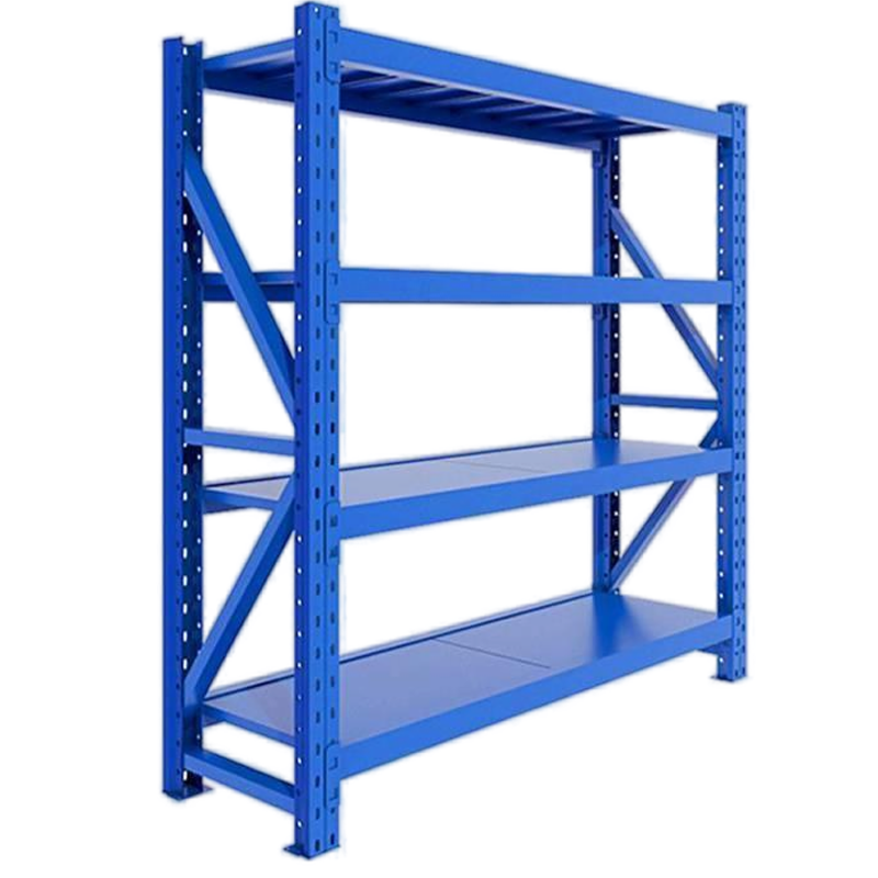 止臣 货架 置物架多层仓库仓储货架展示架可调节储货架子 1500*500*2000四层(蓝色300kg)