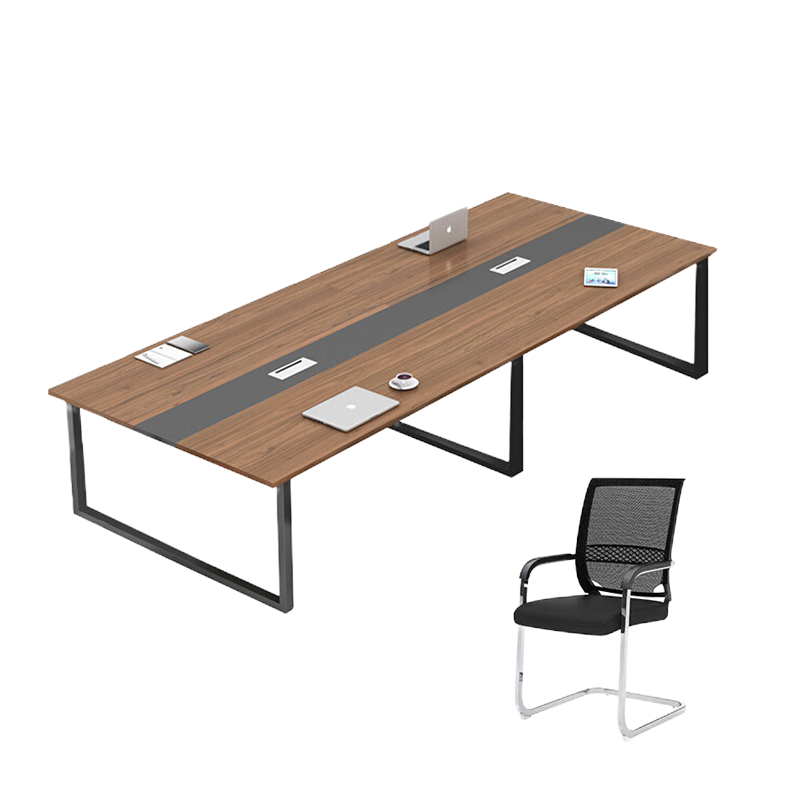 觅鹊 会议桌2.4m桌+8椅/套