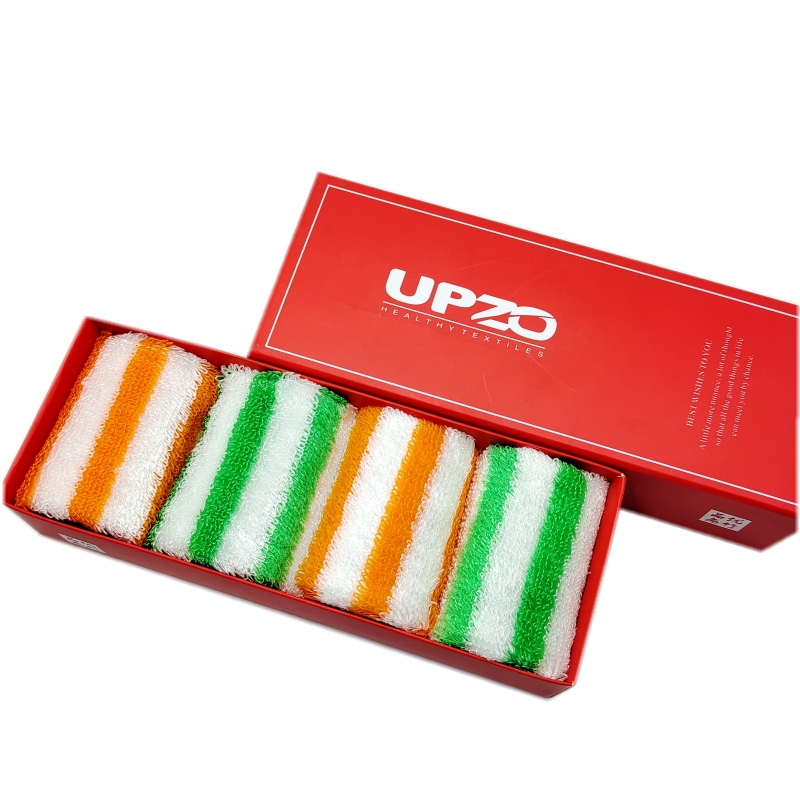 优品尚竹UPZO彩虹竹纤维洗碗巾四条装XWJ-04