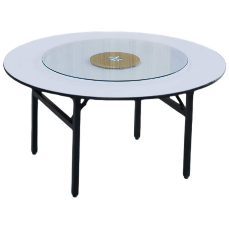 金佑莱餐桌(可定制)个(1.5米圆桌+0.9米转盘 含桌架)