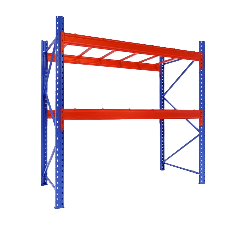臻远 ZY4121450 重型货架仓储高位货架单层称重3000kg 蓝橘色主架2层
