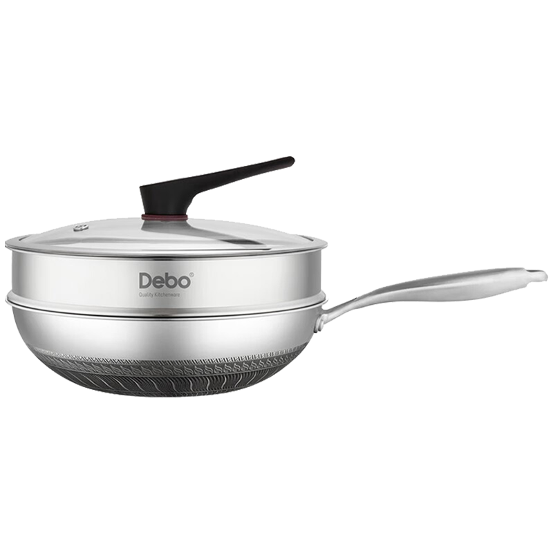 德铂炒锅32cm卡勒汉斯双面蜂窝不粘锅B配置DEP-DS260