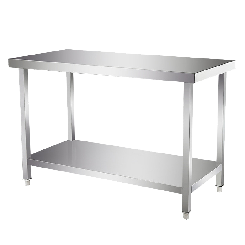 晋舰 打荷台不锈钢工作台置物架厨房操作台 双层1500*600*800mm