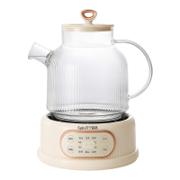 苏宁宜品养生壶煮茶器纯玻璃炖煮一体办公室小型家用煮茶花茶烧水恒温新款--含茶漏