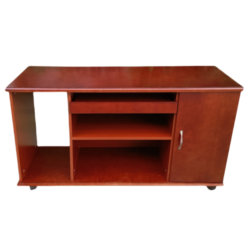 金佑莱办公室侧柜带轮打印机柜子实木皮办公桌老板桌副柜大班台边柜矮柜副台1200*600*500m 个