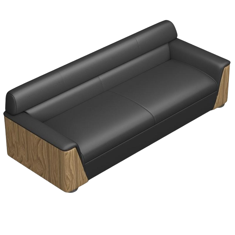 豫庄德西皮沙发三人位张