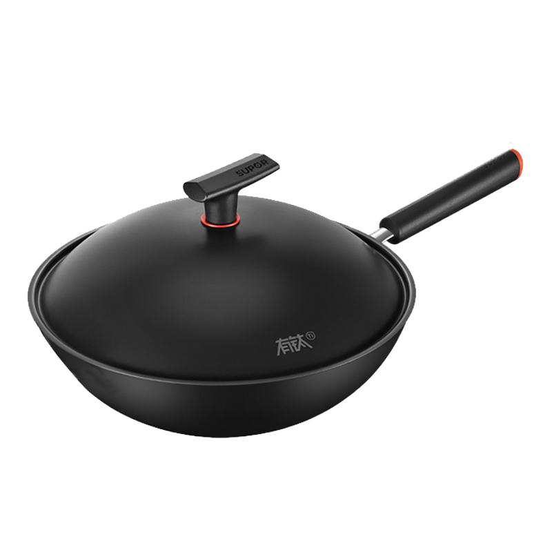 苏泊尔(SUPOR)有钛铁不粘家用炒锅铁锅34cm无涂层燃气灶电磁炉炒菜锅养免开锅HC34YT1
