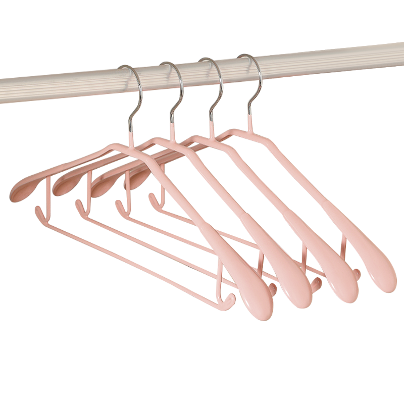 奇桄烁浸塑宽肩衣架杏色10个/组