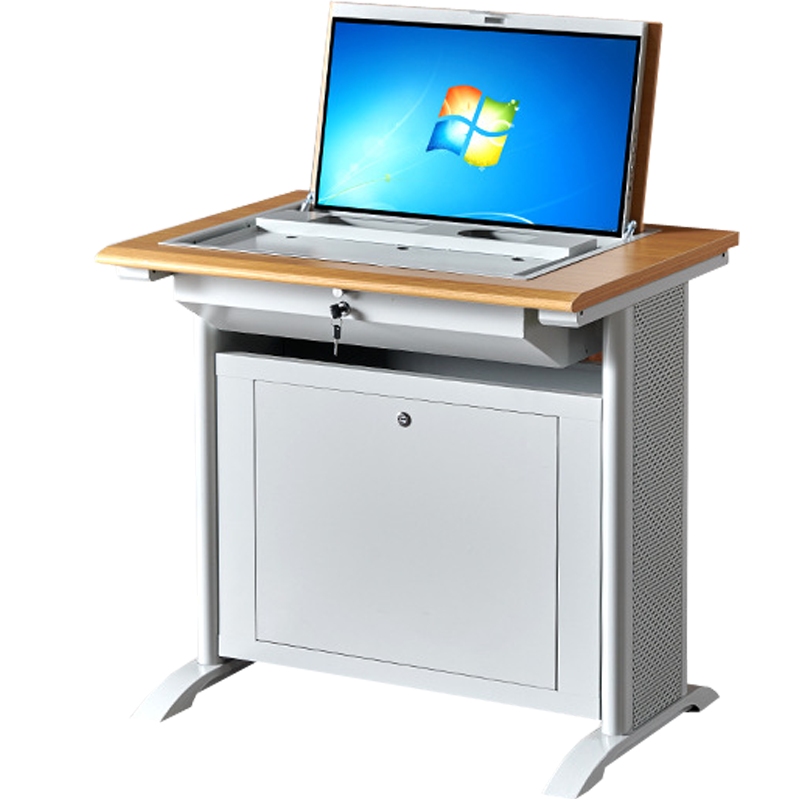 晋舰 翻转桌隐藏式多媒体电教室机房电脑桌嵌入式课桌 020单人位