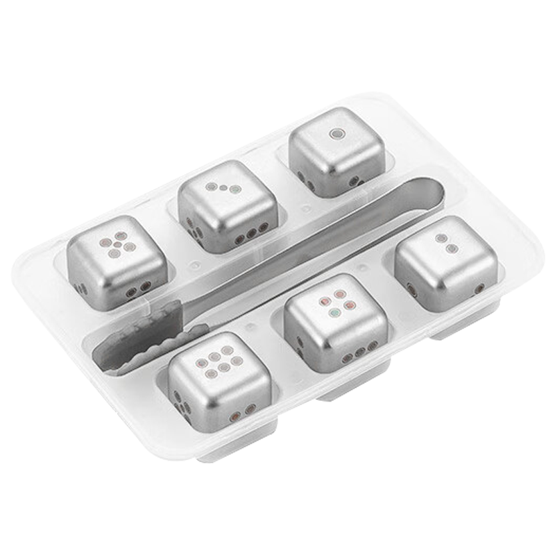 美厨冰格钛净化不锈钢制冰冰格6粒模具PP盒带硅胶夹MCPJ9003