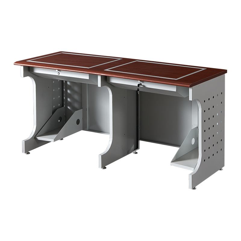 臻远 ZY4012432 隐藏式翻转电脑桌培训桌办公桌D款双人位