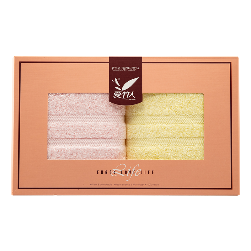 爱竹人 条缎毛巾两条装 AZR-TDLTZ /盒