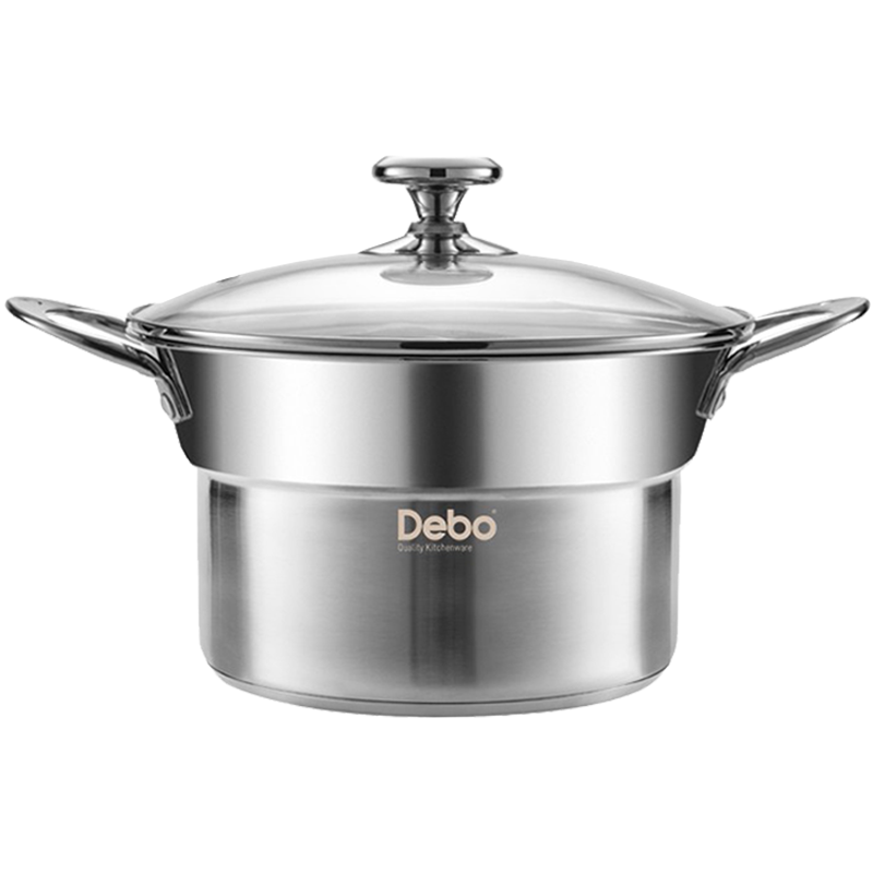 德铂汤锅24cm德勒斯304不锈钢无油烟多用汤锅DEP-684