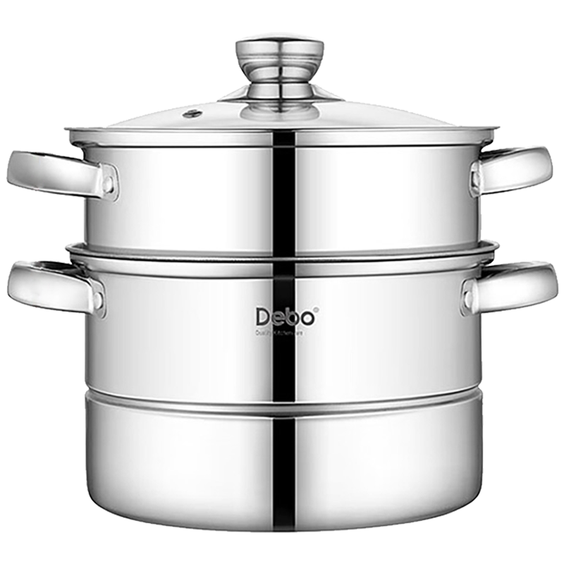 德铂蒸锅20cm科洛姆双层不锈钢聚能导热家用蒸锅DEP-913