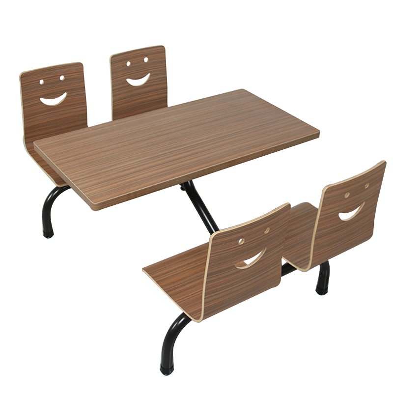 臻远 ZY4040821 连体餐桌椅组合食堂员工餐厅四人位连体餐桌