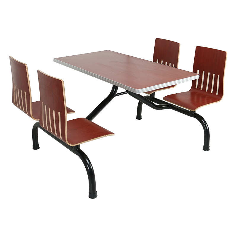 臻远 ZY4040842 餐桌椅组合四人铁架圆管餐桌食堂餐桌椅