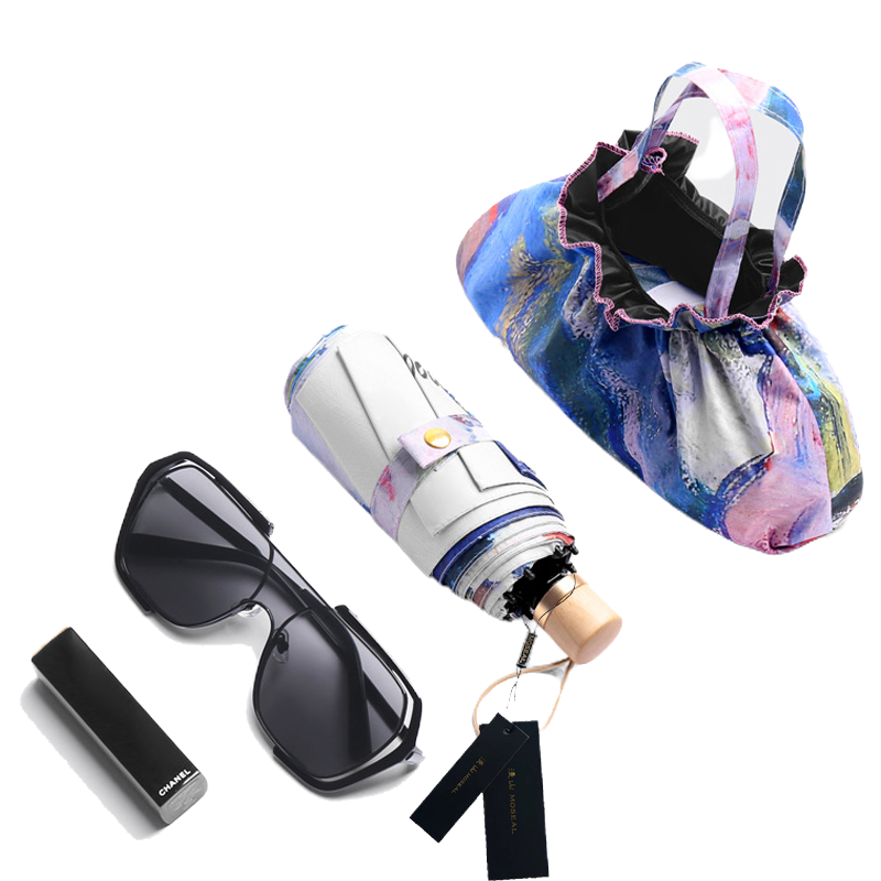 漫山 8骨小清新五折伞双层防晒晴雨伞 MXQ-A31(把)