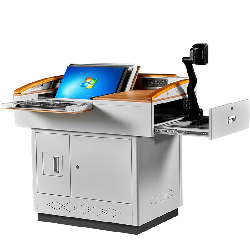 戴劲 多媒体演讲桌班班通讲台中控讲桌电教桌多功能讲桌 款一木制面