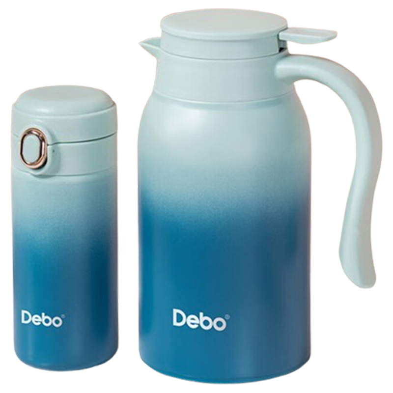 德铂套装壶奥克登两件套宽厚手柄保温壶DEP-DZ667(颜色随机)