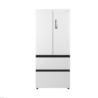 美的(Midea)470升变频一级能效对开门双开门冰箱BCD-470WKPZM(E)榭湖银 家用家电节能无霜超薄冰箱国补