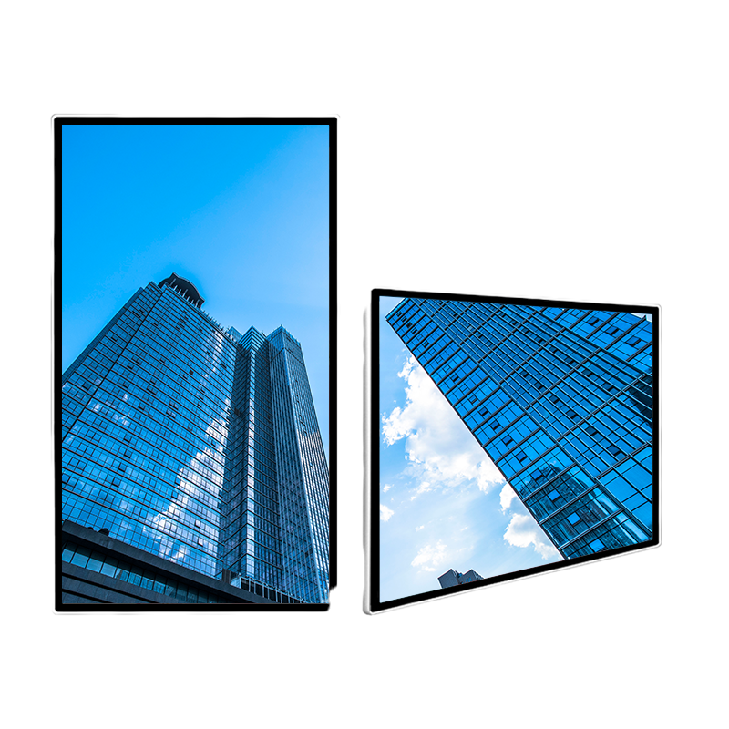 艾可视广告机横竖屏挂墙高清安卓触摸屏数字标牌奶茶店医院宣传屏 43寸壁挂广告机AKSG430E