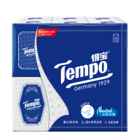 Tempo得宝Vintage复古限定款手帕纸4层加厚面巾纸7片12包 外出便携随身装小包无香纸巾(新旧包装交替发货)