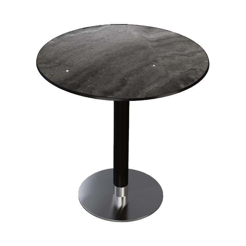 臻远ZY-VC112704 洽谈桌岩板餐桌现代小圆桌商务休闲谈判桌