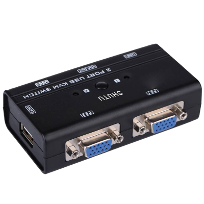 舒图 VGA KVM切换器2口手动/台