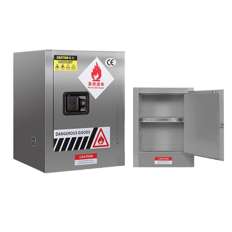 易企采 22加仑201不锈钢防爆柜 工业化学品存放柜实验室易燃危化品储存柜安全柜