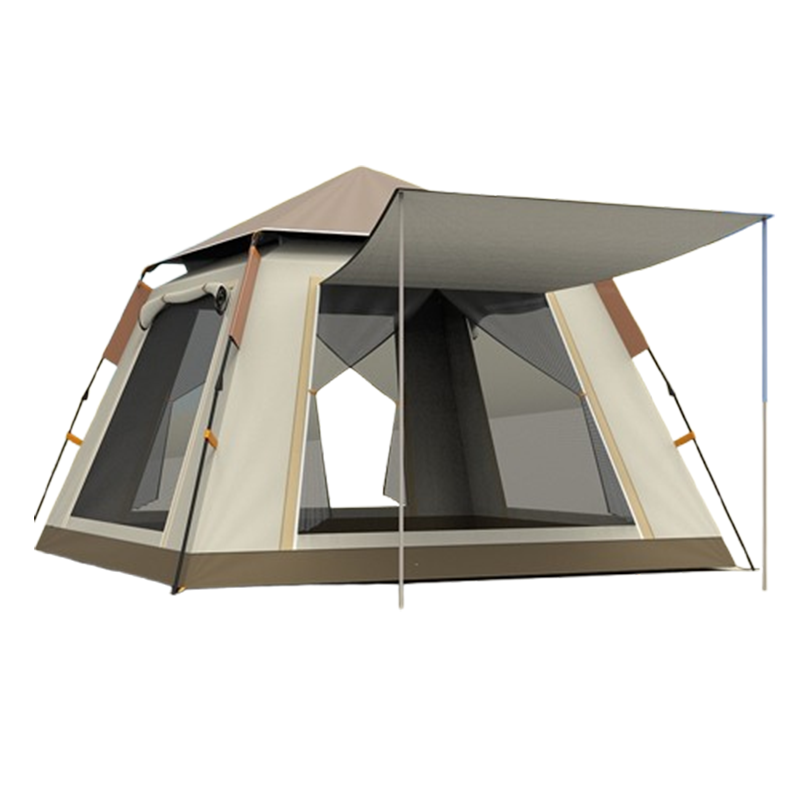 闪电客帐篷户外全自动速开便携式折叠加厚黑胶露营野外野营装备