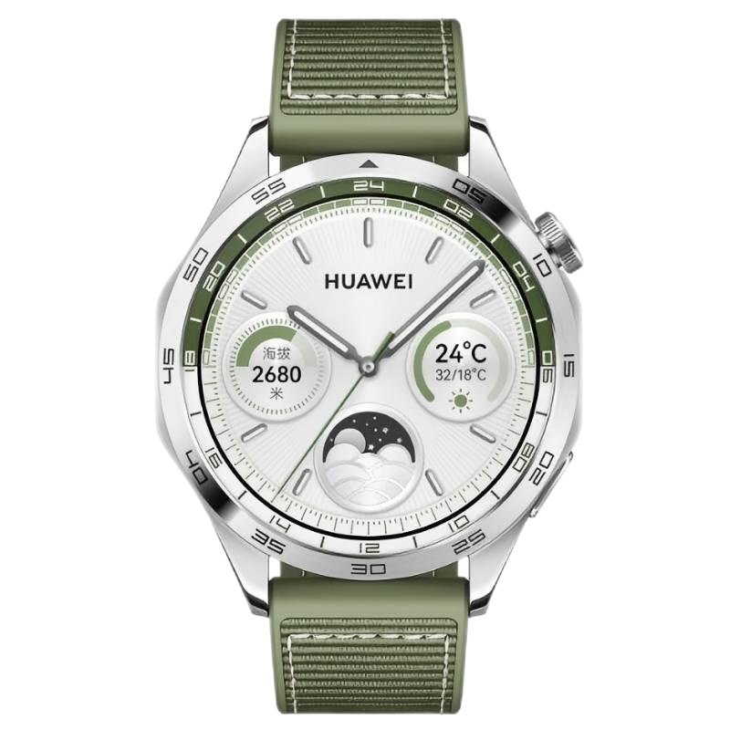 HUAWEI/华为 WATCH GT 4 46mm 云杉绿 绿色复合编织表带 科学运动减脂 专业运动指导 强劲续航