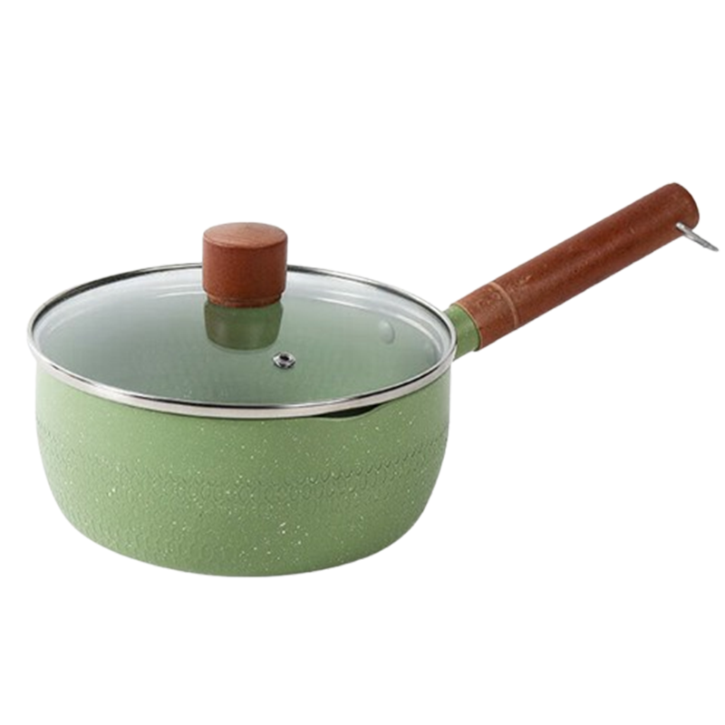 美厨奶锅雪平锅20cm铝合金小日式带锅盖辅食锅MCJ6132