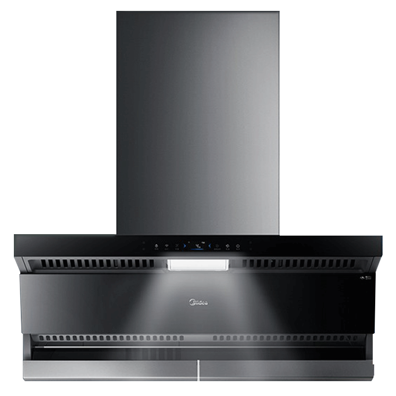 美的(Midea)DK7家用油烟机7字型顶侧双吸新静吸系列25立方变频大吸力挥手控制APP智控脱排抽油烟机