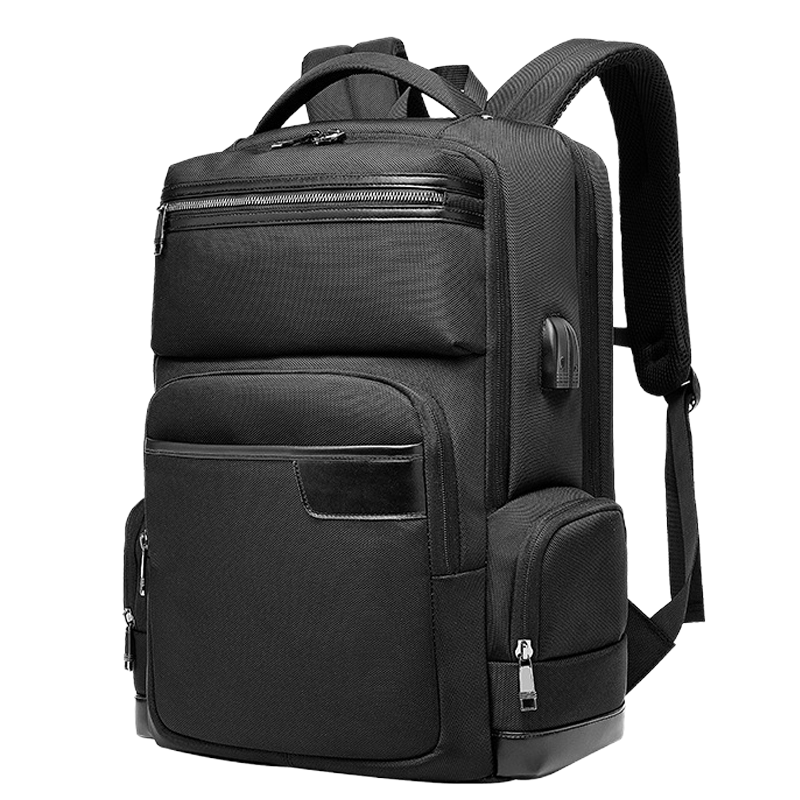 漫山 男士大容量双肩包防盗密码锁背包商务电脑包USB充电旅行包MS-ST6006(个)