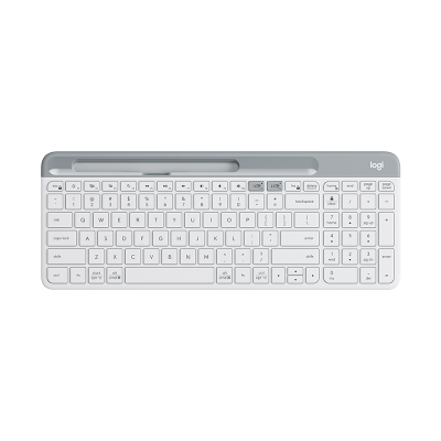 罗技(Logitech)K580 轻薄多设备无线蓝牙键盘轻薄办公游戏手机平pad电脑 白色