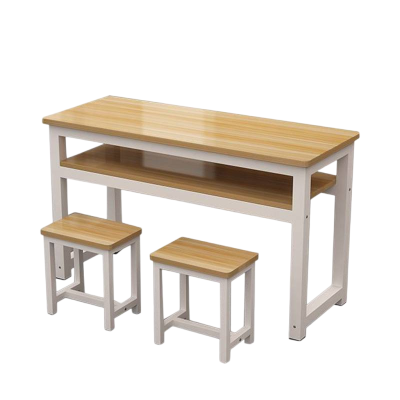 久五久 书桌 双层1200x400x750mm+2个凳子 套