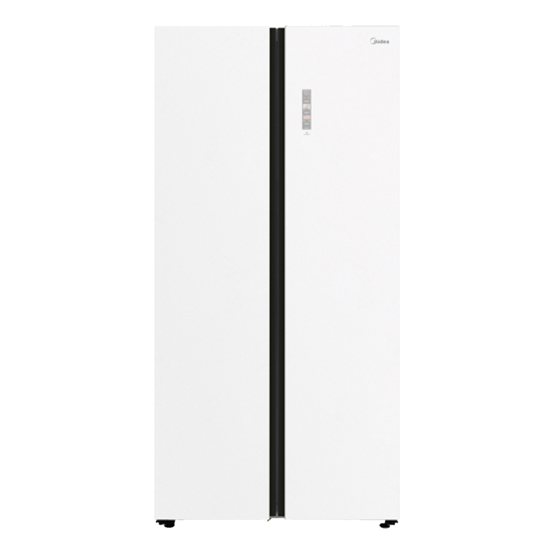 美的552升变频一级能效十字对开门家用智能双系统风冷无霜净味超薄嵌入玻璃面板MR-552WUFPZE青城灰